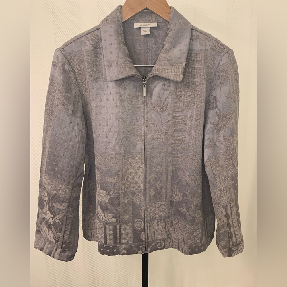 Silver Metallic Tapestry Jacket